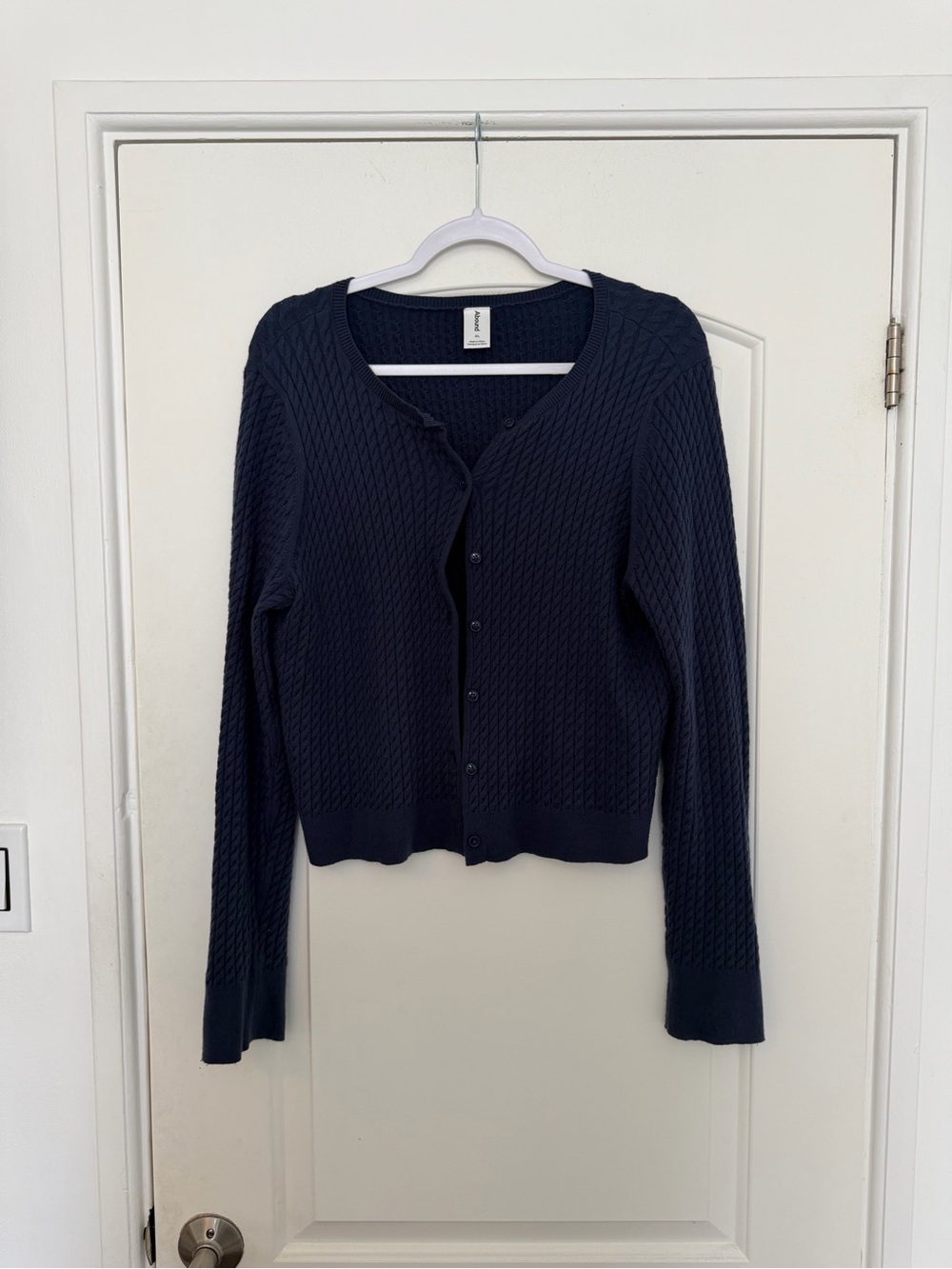 Nordstrom Navy Cable-Knit Button Cardigan